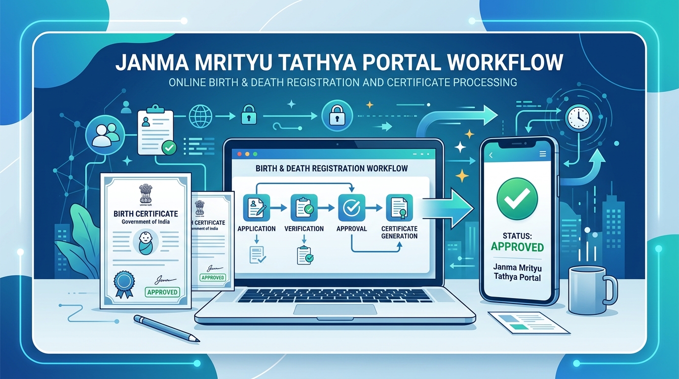 Janma Mrityu Tathya Portal &ndash; Workflow